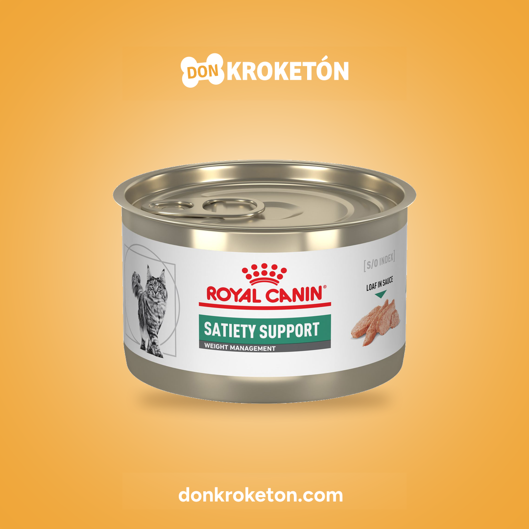 Royal Canin Veterinary Satiety Support Feline Lata - imagen comercial Don Kroketon