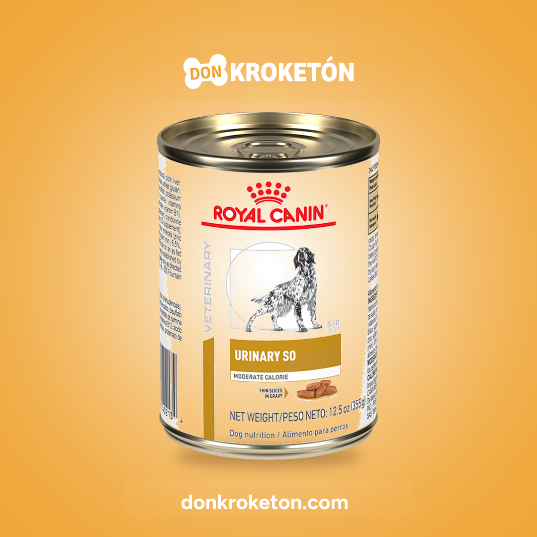 Royal Canin Veterinary Urinary SO Moderate Calorie Perro Lata - imagen comercial Don Kroketon