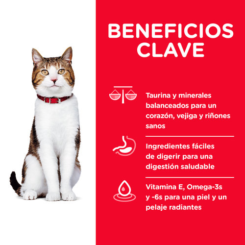 Hill's Science Diet Mature Adult / Senior felino seco - beneficios clave