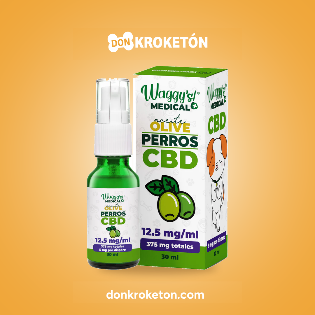 Waggy's Aceite Calmante Oliva para Perros · Don Kroketón