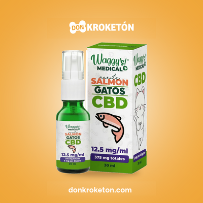 Waggy's Aceite Calmante Salmón para Gatos · Don Kroketón